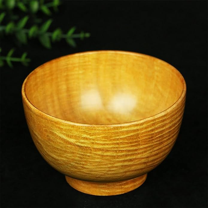 晶缘阁 天然金丝楠 四川特产金丝楠木碗摆件 精美金丝纹路 居家饰品